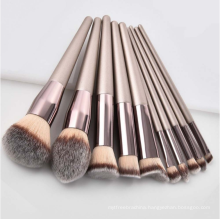 10pcs cosmetic Luxury Champagne Makeup Brushes Set  Foundation Make Up Brush Cosmetics Beauty Tools